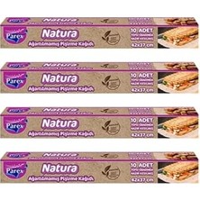 Defne Store 776456 Natura 4 Adet Ağartılmamış Organik Hazır Kesilmiş Pişirme Kağıdı 10'lu