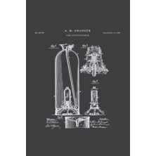 Defne Store Fire Extinguisher Patent Firefighter: Notebook: Planner; Diary, 6x9 120 Pages, Lined College Ruled Paper, Journal, Matte Finish Cover