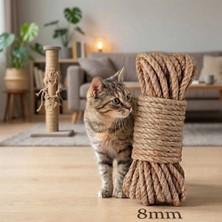 Kedi Tırmalama İpi - 8mm Jüt Halat x 10 Metre