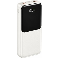 Boğazören 10000 Mah 22.5W Hızlı Şarj Powerbank Taşınabilir Hızlı Şarj Cihazı Type-C Güç Kaynağı Powerbank Telefon Şarj Aleti Güç Bankası Beyaz iPhone 15 16 17 18 Uyumlu Samsung Uyumlu