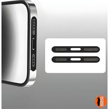Defne Store Apple Telefon Hoparlörü Için 2 Adet Siyah Toz Önleyici Sticker