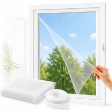 Defne Store Sogud Kayra 1’li Set Pencere Sinekliği 130X150 cm - Yapışkanlı Cırtlı Sineklik Tülü - Yıkanabilir Tekrar Kullanılabilir Kesilebilir Sinek Perdesi - Geniş Pencere Için