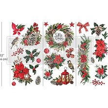 Defne Store Prima Redesign Klasik Noel 6 Inç x 12 Inç Transfer