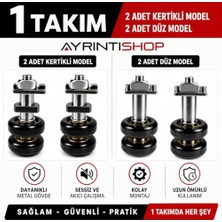 Defne Store Cam Balkon Teker Seti, 4'lü