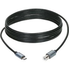 Defne Store Yüksek Hızlı USB 2.0 C-B Uçlu USB Data Kablosu 3m