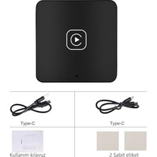 Defne Store Apple iPhone Carplay Uyumlu Kablosuz Bağlantı Adaptörü, Bluetooth Kablolu Carplay Kablosuz Çevirici
