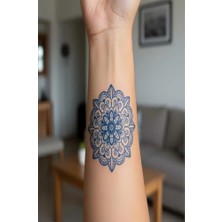 Defne Store Mandala Minimal Yarı Kalıcı Geçici Dövme, 1 Ay Kalıcı Yapıştırma Dövme, 5x5 cm
