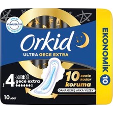 Defne Store Ultra Hijyenik Ped Gece Ekstra (Boy 4) Ekonomik Paket 10 Adet Ped