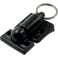 Defne Store Cam Balkon Emniyet Plastik Kilit, Metal Halka Ile, Siyah