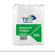 Defne Store Şeffaf Naylon Bakkaliye Torbası 20X30 Cm, 1 Kg, 1'lik