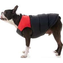 Defne Store Dolgulu Köpek Yeleği ve Montu, Fermuarlı Kazak, Keten Halkalı, Kırmızı, Beden L