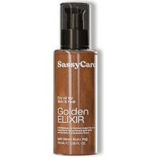 Defne Store Golden Elixir Kuru Yağ, Cilt, Saç ve Vücut Için Işıltı Veren Besleyici Bakım Yağı 100 ml