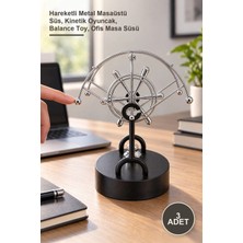 Yenilig 3 Adet Masa Üstü Kinetik Denge Dekoru – Hareketli Metal Masaüstü Süs, Kinetik Oyuncak, Balance Toy, Ofis Masa Süsü