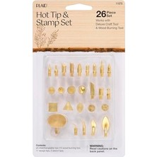 Defne Store Ahşap Yanma Aleti Uç Seti, Altın, 26'lı Set
