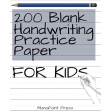 Defne Store 200 Blank Handwriting Practice Paper For Kids: On 8.5" x 11" Paper With Wide 1" Lines