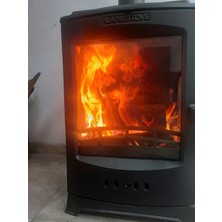Firestove Fire Stove  FRS-201   Lodi Tek Camlı  Şömine Soba Füme