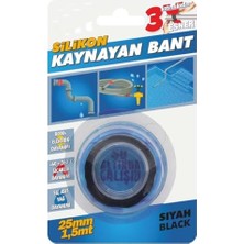 Defne Store Bant, Silikon Kaynayan Çok Amaçlı Boru Patlak Bandı 3katına Kadar Esner Su Altında Uygulanabilir 25X1,5MT-SIYAH