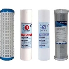 Defne Store Filtre, Daire Bina Sayaç Girişi Yedek Seti 10" Inc 4 Aşama Yıkanabilir1 Mikron5 Mikronblok