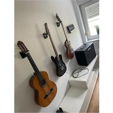Defne Store Gitar Duvar Montaj Aparatı, Gitar Tutucu (Civata Dahil), Siyah-Beyaz Seçenek
