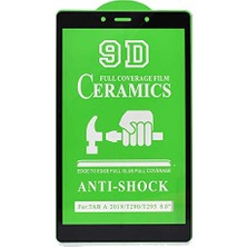 Defne Store Samsung Galaxy Tab A 8.0 T290 T295 T297 ile Uyumlu Seramik Ekran Koruyucu Siyah