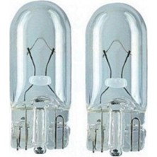 Defne Store W5W T10 Dipsiz Otomobil Ampulü, 12V 5W, 2 Adet