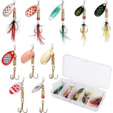 Defne Store 10 Adet Kutulu Fly Spinner Bait Yem Zoka Seti Döner Tip Tatlı Tuzlu Sinek Olta