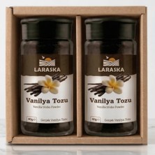 Defne Store Saf Vanilya Toz 80G (40GX2) Gerçek Vanilya Tozu Vanilla Sticks Ground Aile Boyu Avantajlı Set