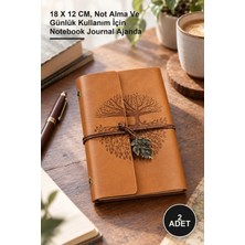 Yenilig 2 Adet Vintage Deri Kapaklı Not Defteri – 18 x 12 Cm, Not Alma ve Günlük Kullanım Için Notebook Journal Ajanda