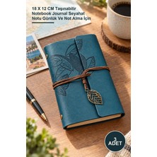 Yenilig 3 Adet Vintage Deri Kapaklı Not Defteri – 18 x 12 cm Taşınabilir Notebook Journal Seyahat Notu Günlük ve Not Alma Için