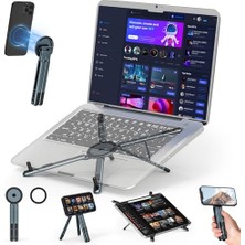 Defne Store Taşınabilir 3'ü 1 Arada Manyetik Dizüstü Bilgisayar, Tablet ve Telefon Standı, 10-15,6 Inç Dizüstü Bilgisayarlar ve 4-13 Inç Tabletler/telefonlar Için