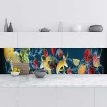 Defne Store 60X500 cm Mutfak Tezgah Arası Folyo Fayans Kaplama Folyosu Meyveler