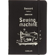 Defne Store Tekstil Kapaklı Çizgili Defter A6, Beyaz