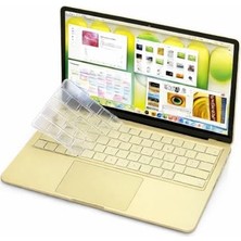 Defne Store MacBook Neo 13 Inç A18 Pro A3404 Uyumlu Şeffaf Silikon Klavye Koruyucu Ped