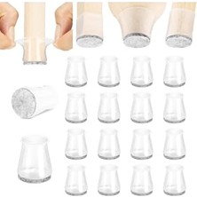 Defne Store 8 Adet (2 Cm, 2,5 Cm) Silikon Masa Sandalye Pabuç Kaydırmaz Zemin Koruyucu, 50 Mm.dikdörtgennkeçeli