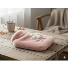 Defne Store 1 L Sevimli Hayvan Figürlü Peluş Sıcak Su Torbası 1. Sınıf Kavuçuk Malzeme Fiyonklu