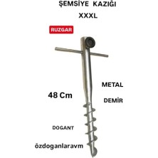 Defne Store Şemsiye Kazığı, 48 Cm, Metal, Gri, Xxxxl