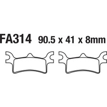 Defne Store Sevgent Atv Ön Fren ile Uyumlu Disk Balatası FA314 Msr Polaris Magnum 325-500 Sportsman 400-450-500-600-700-800