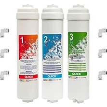 Defne Store Aquastore Kapalı Kasa ve Roben Su Arıtma Cihazı Filtresi 3'lü Set