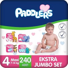 Defne Store Bebek Bezi 4 Numara Maxi (7-14 Kg) 240 Adet – Ekstra Jumbo Set