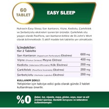 Defne Store Easy Sleep 60 Tablet; Sarı Kantaron, Vişne, Kediotu Kök ve Çarkıfelek Ekstresi