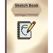 Defne Store Sketch Book With Graphics On Covers 110 Pages 7.5 x 9.25
