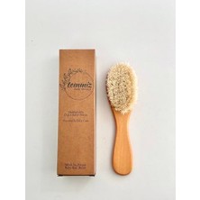 Defne Store Bambu Bebek Saç Fırçası, Yumuşak Keçi Kılı Fırça, Bambu Sap Kısmı, Tamamen Doğal Materyal