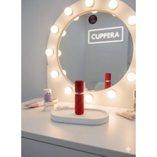 Defne Store Parıldayan Elmas Işlemeli Mini Doldurulabilir Parfüm Şişesi 10 ml Kırmızı