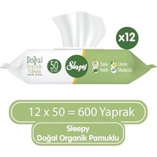 Defne Store Doğal & Organik Islak Mendil 50 Adet x 12 Adet