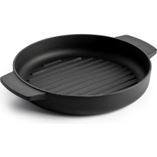Defne Store Tava, Çift Kulplu Izgara 26 cm Black
