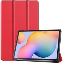 Defne Store Galaxy Tab A7 Lite T225 Uyumlu Kırmızı Smart Cover Standlı 1-1 Kılıf 4