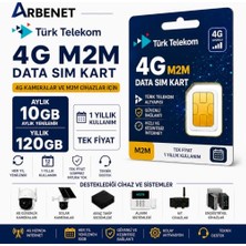 Defne Store Türk Telekom Aylık 10GB Internet Data Hattı M2M Data Sim Kart