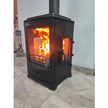 Firestove Fire Stove  FRS-202YK   Lodi Yan Kapak 3 Camlı Yan Kapaklı (Füme) Döküm Soba