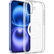 Case World Apple iPhone 16 ile Uyumlu M-Safe Şarj Özellikli Sararmaz Pc Premium Slim Mika Şeffaf Kılıf