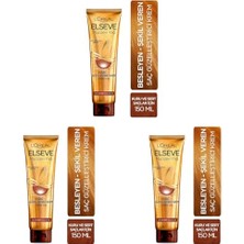 Defne Store Mucizevi Yağ Saç Güzelleştirici Krem 150 Ml, Kuru ve Sert Saçlar Için 3'lü Paket